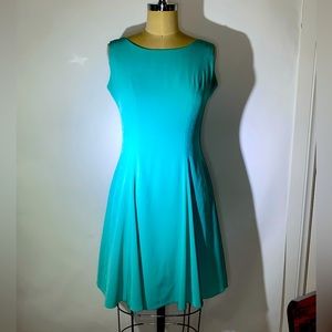 RETRO Y2K Teal Silk Dress Size Junior Medium